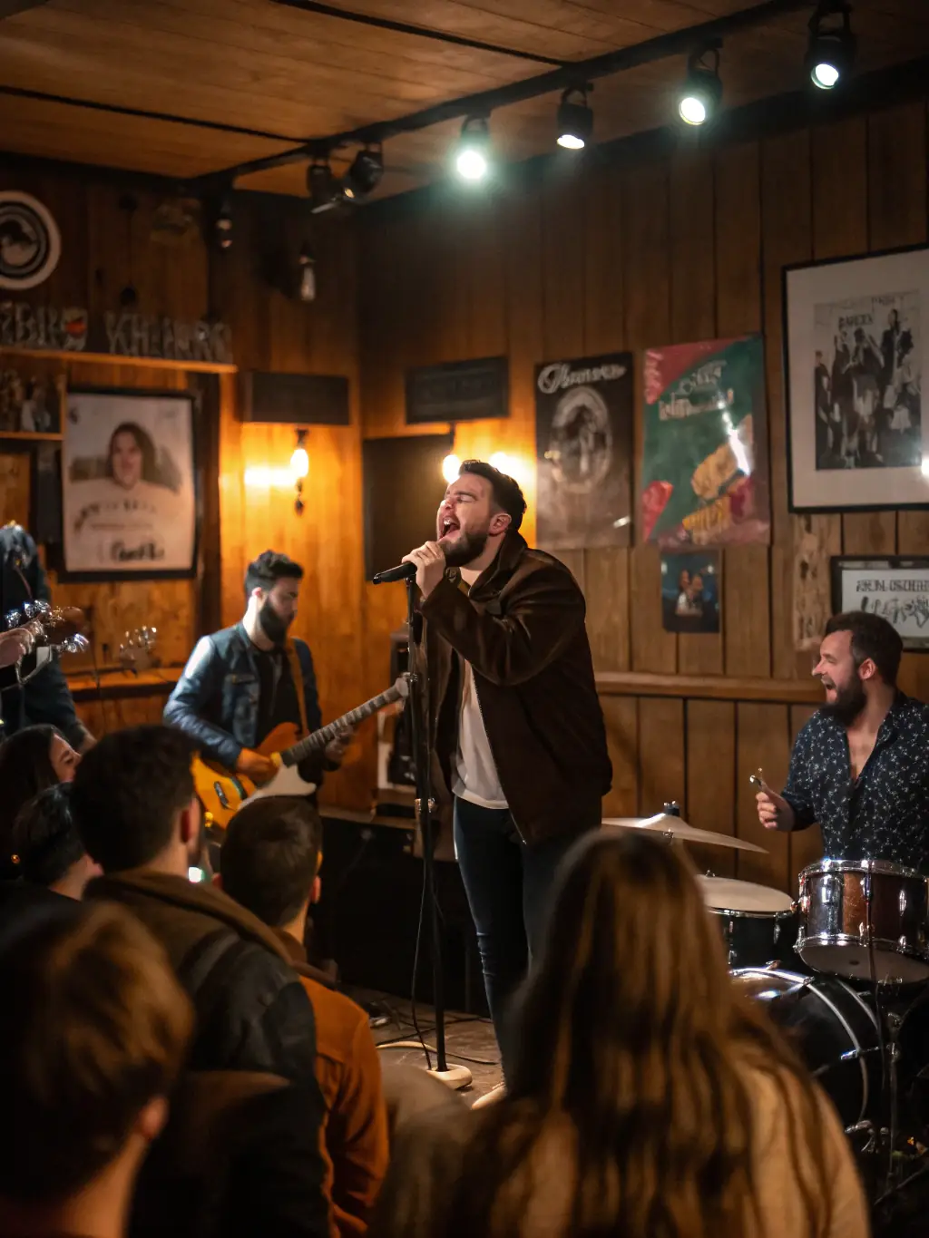 A dynamic image showcasing a live music performance at a TANDEM-organized event, featuring local musicians and an enthusiastic audience.